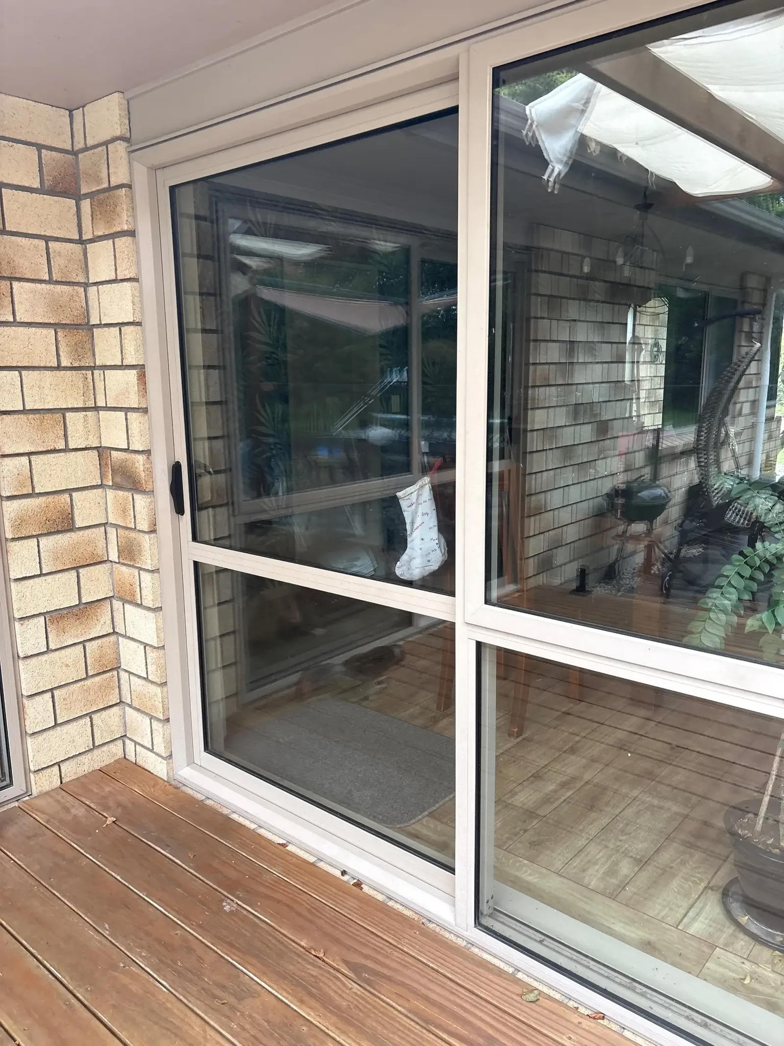 Before - MeshLock sliding door