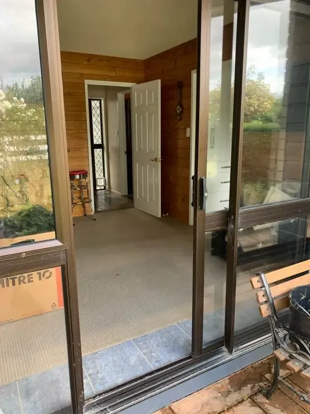 Before - MeshLock sliding door