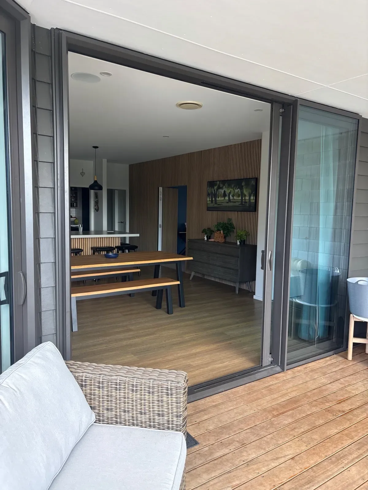 Before - Wall Screen stacker door
