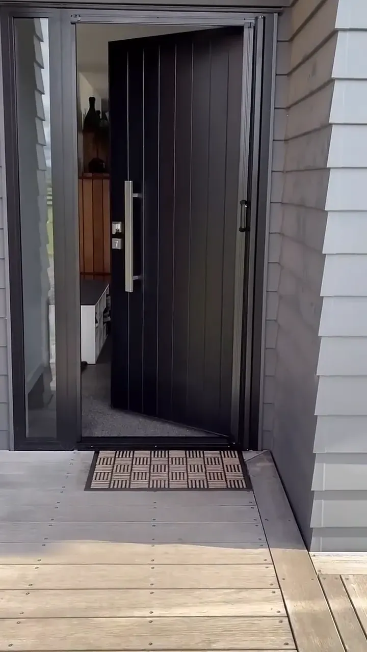 A MeshLock retractable screen fitted to a hinged swing door